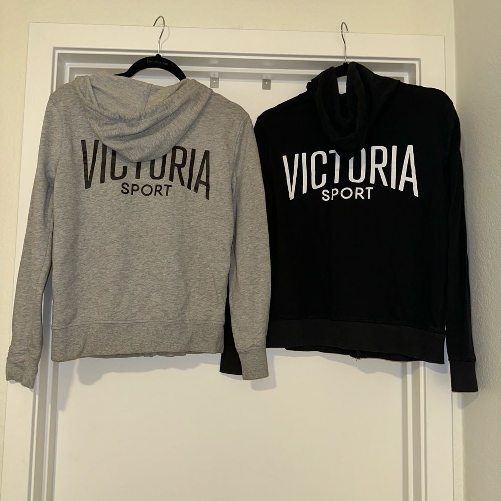 Bundle deal 2 Victoria secret zip up hoodies